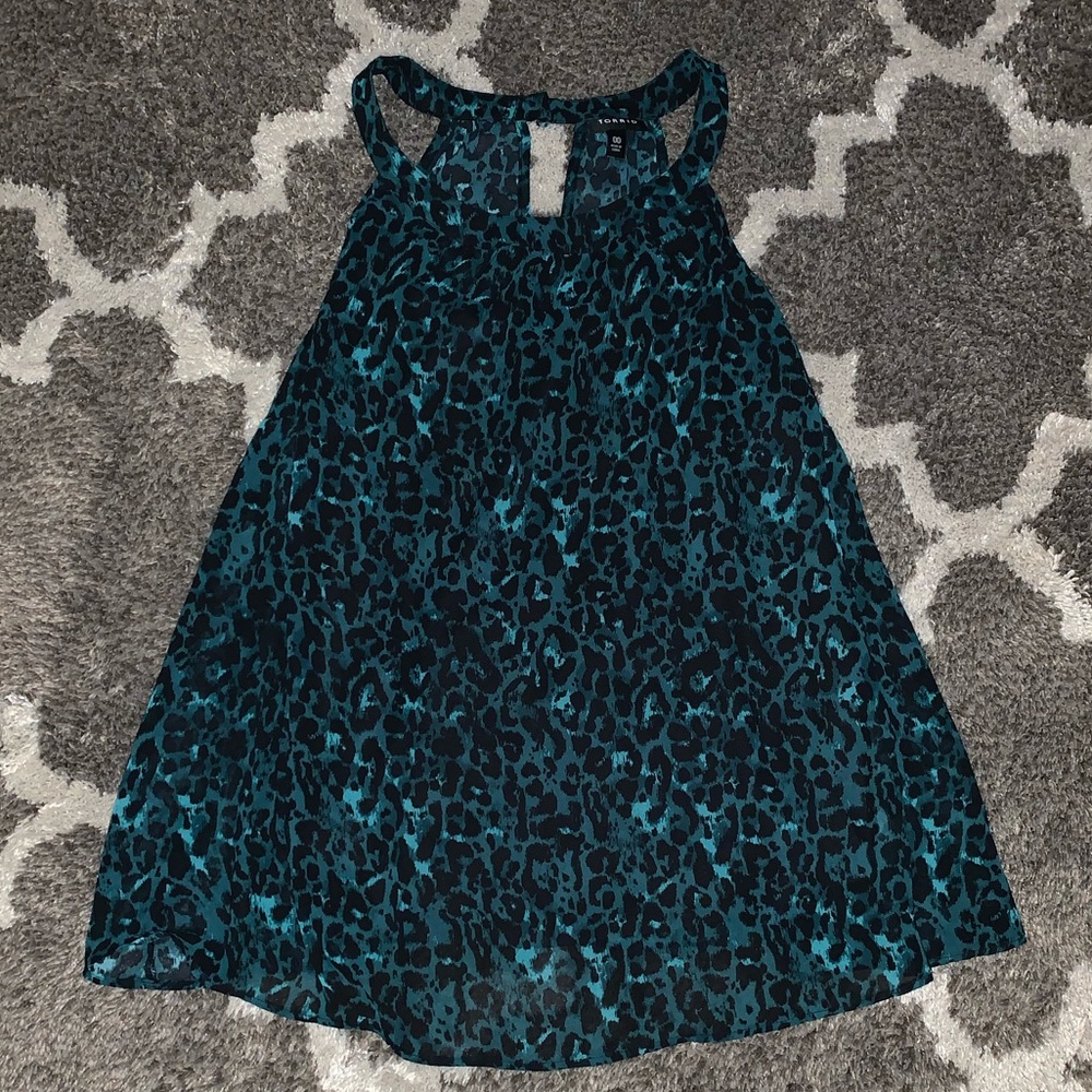 torrid green leopard flowy tank